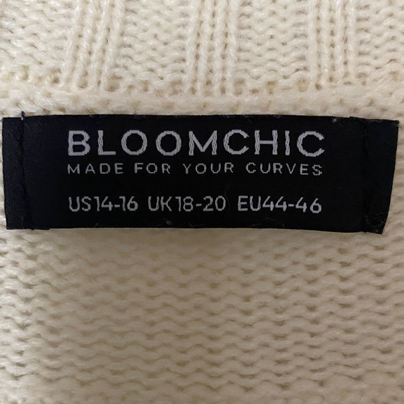 Bloomchic Cream and Black Patterned Women's Cardigan - Picture 2 of 4